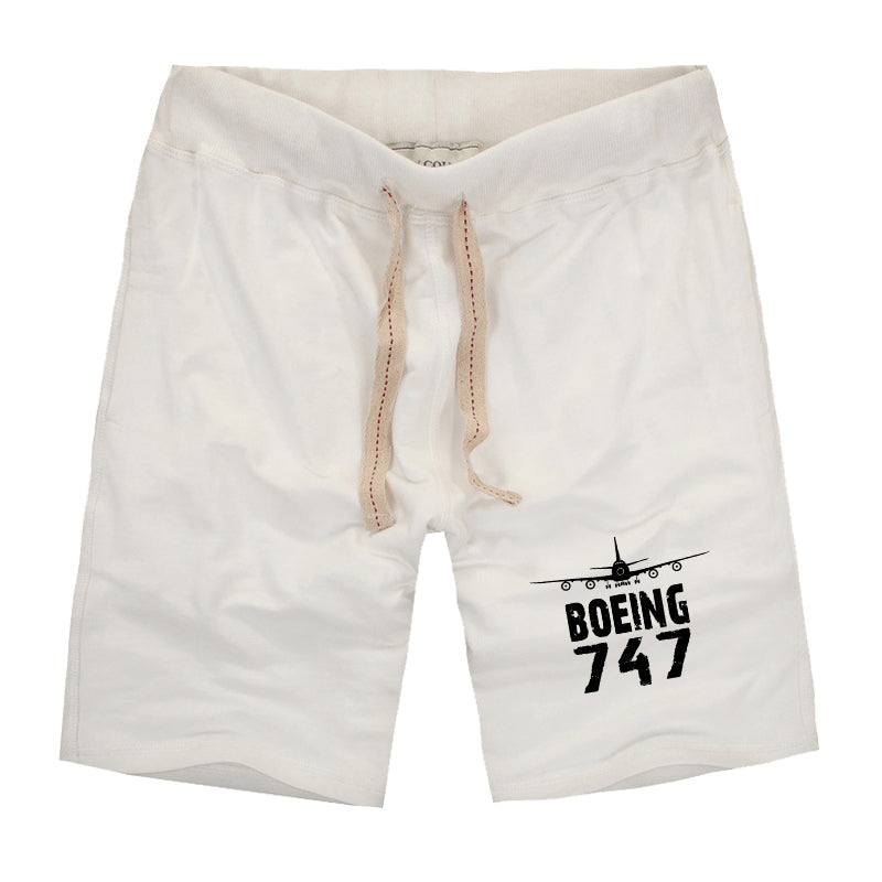 Boeing 747 & Plane Designed Cotton Shorts