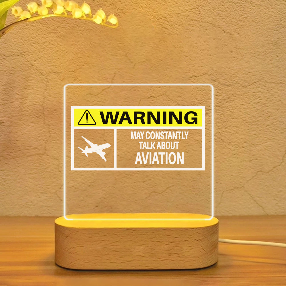 Warning May Constantly Talk About Aviation Designed Night Lamp