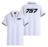 Thumbnail for 757 Flat Text Designed Stylish Polo T-Shirts (Double-Side)