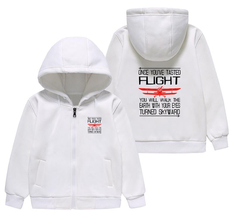 Once You've Tasted Flight Designed "CHILDREN" Zipped Hoodies