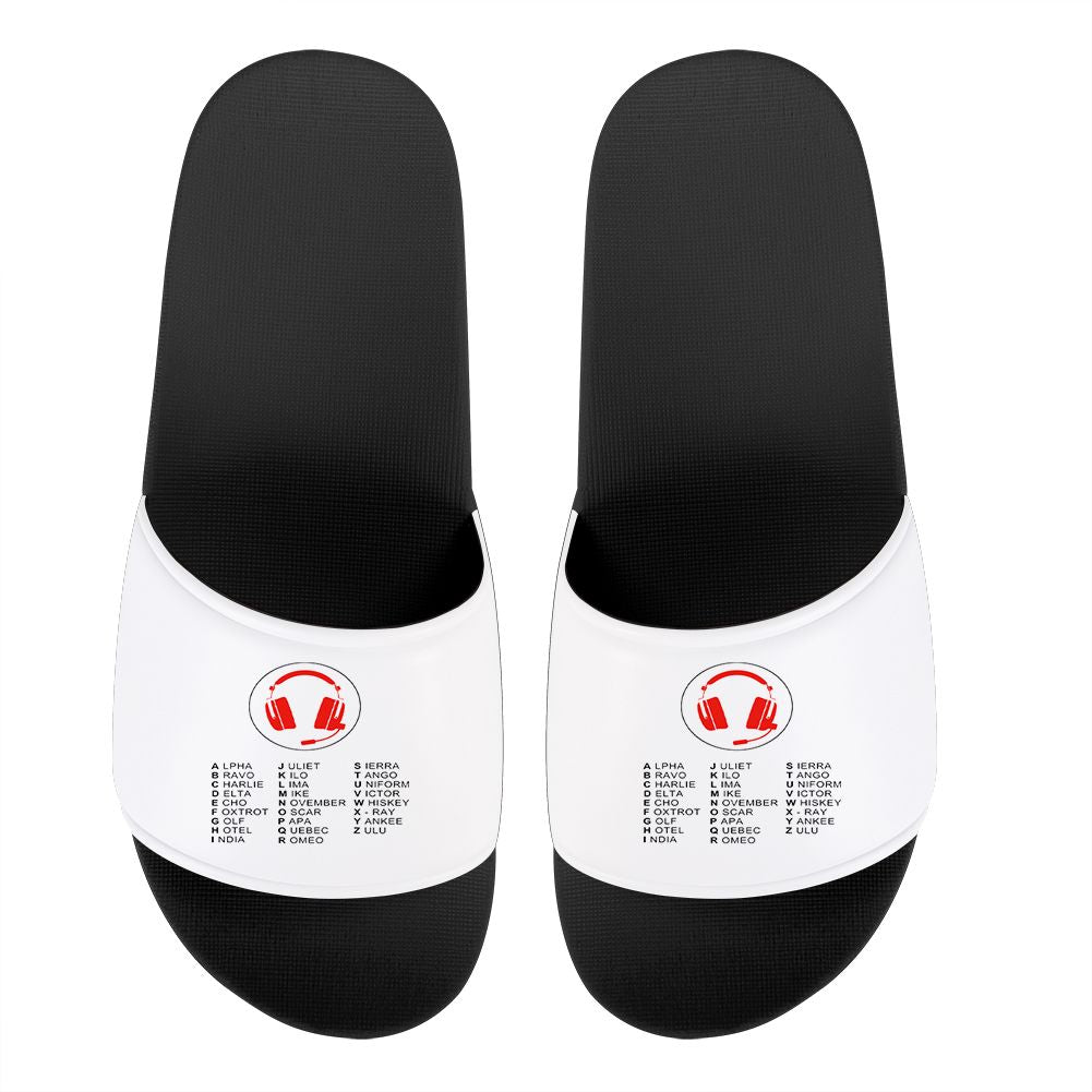 Aviation Alphabet 3 Designed Sport Slippers