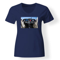 Thumbnail for Cessna 172 Cockpit Designed V-Neck T-Shirts