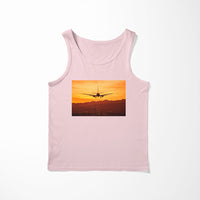 Thumbnail for Landing Aircraft During Sunset Designed Tank Tops