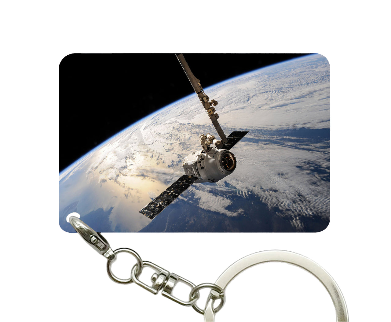 World View from Space Designed Key Chains