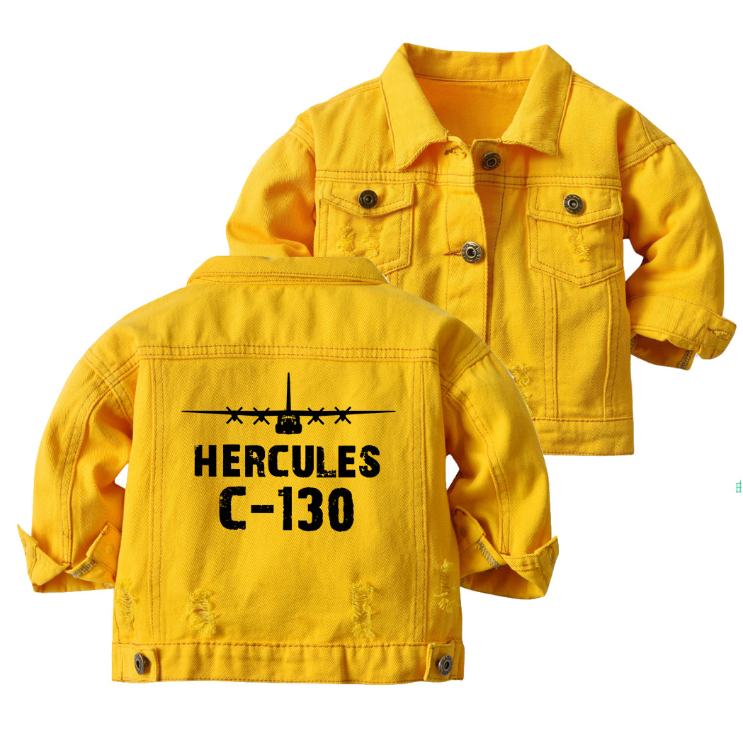 Hercules C-130 & Plane Designed Children Denim Jackets