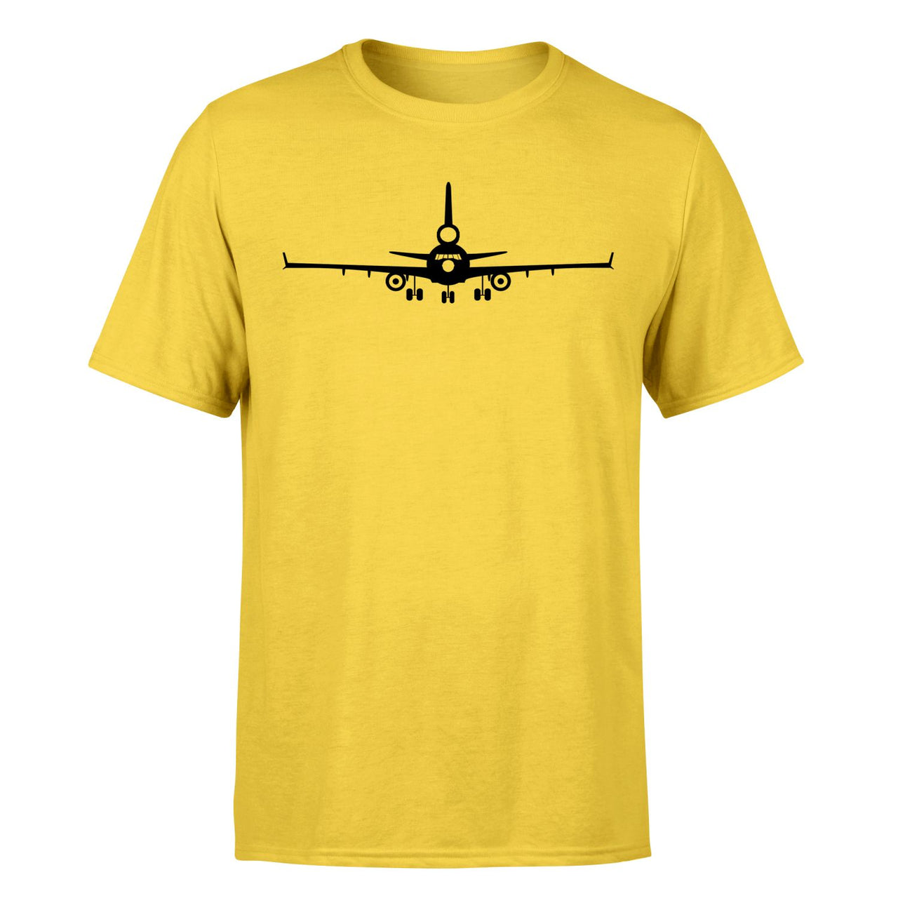 McDonnell Douglas MD-11 Silhouette Plane Designed T-Shirts