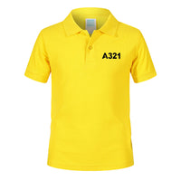 Thumbnail for A321 Flat Text Designed Children Polo T-Shirts