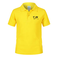 Thumbnail for World Map (Text) Designed Children Polo T-Shirts