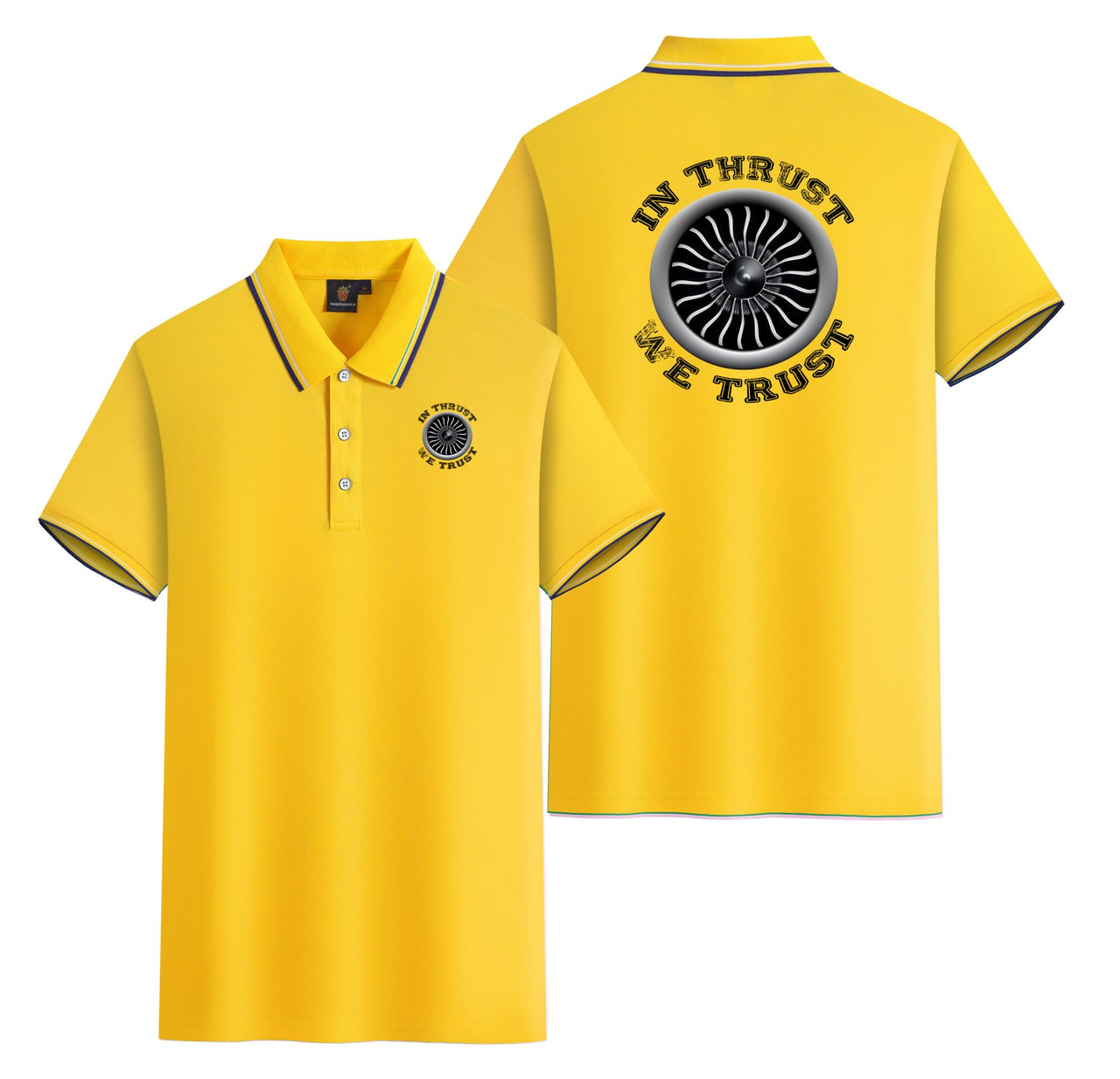 In Thrust We Trust (Vol 2) Designed Stylish Polo T-Shirts (Double-Side)