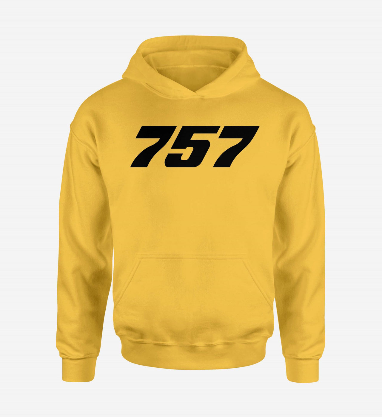 757 Flat Text Designed Hoodies