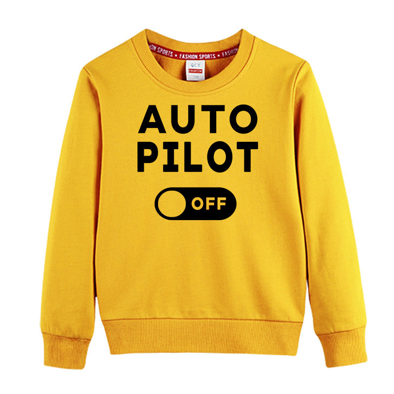 Auto Pilot Off Designed "CHILDREN" Sweatshirts