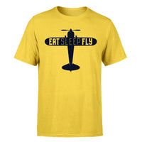 Thumbnail for Eat Sleep Fly & Propeller Designed T-Shirts