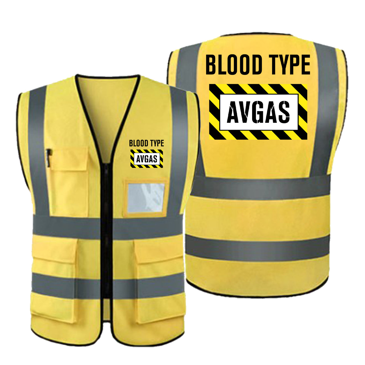 Blood Type AVGAS Designed Reflective Vests