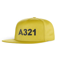 Thumbnail for A321 Flat Text Designed Snapback Caps & Hats