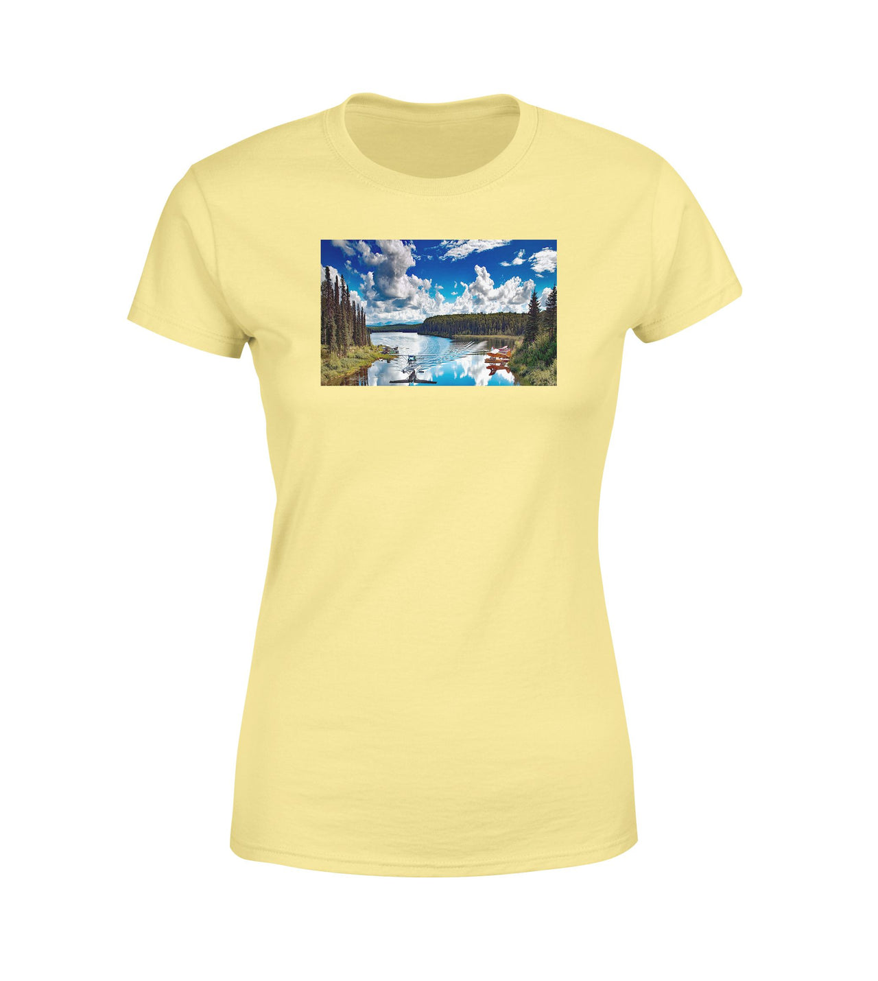 Amazing Scenary & Sea Planes Designed Women T-Shirts