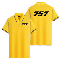 Thumbnail for 757 Flat Text Designed Stylish Polo T-Shirts (Double-Side)