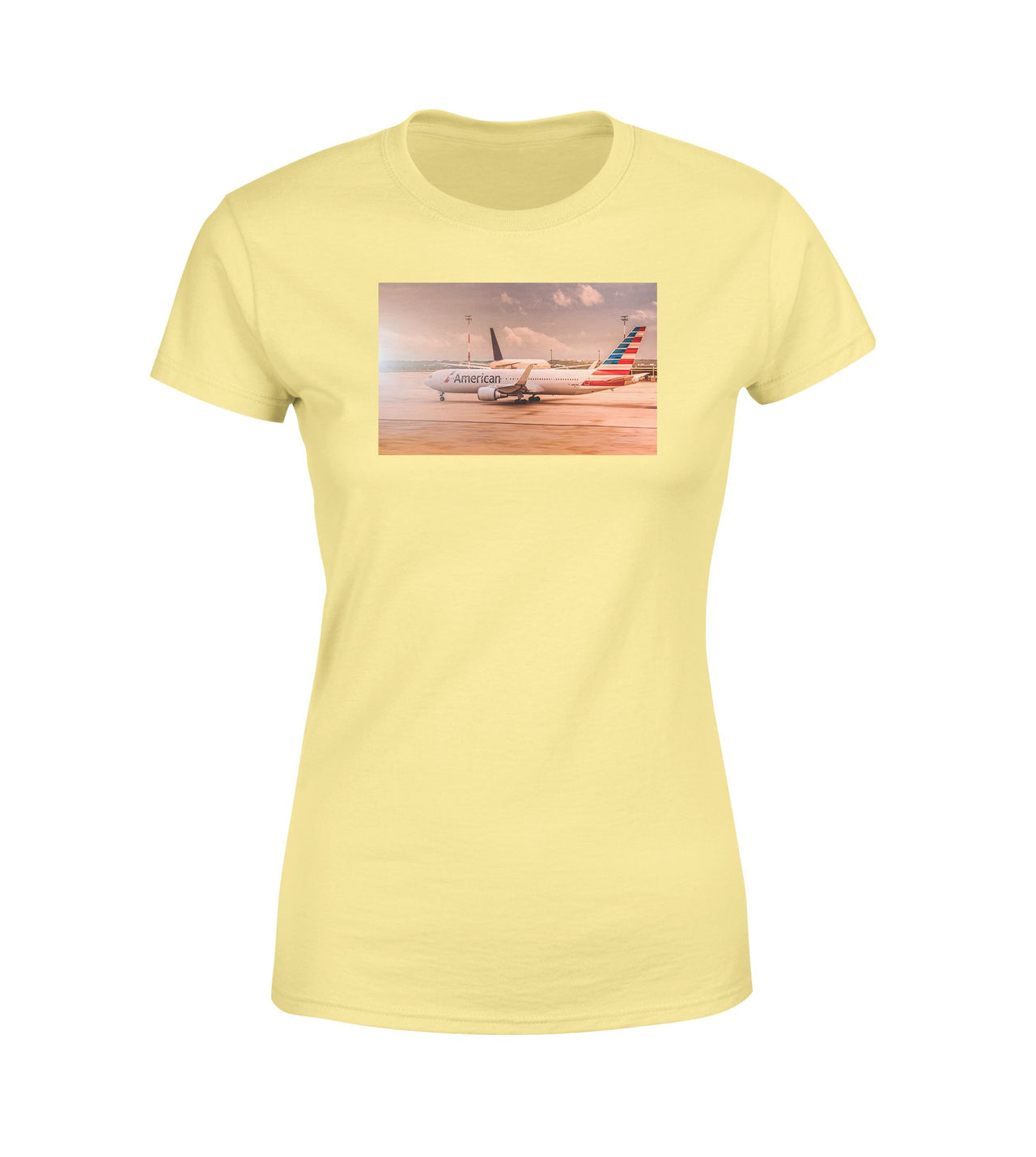 American Airlines Boeing 767 Designed Women T-Shirts