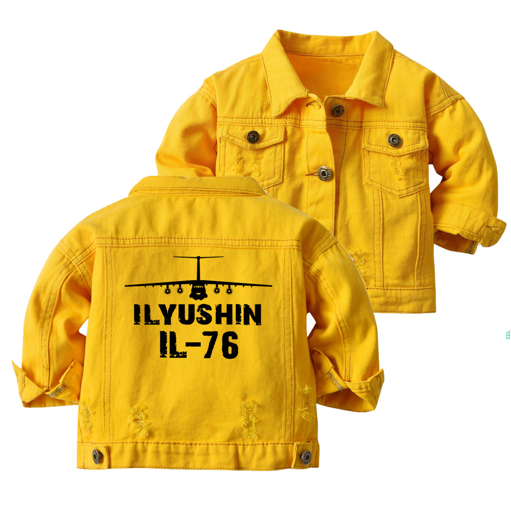 ILyushin IL-76 & Plane Designed Children Denim Jackets