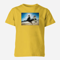 Thumbnail for Turning Right Fighting Falcon F16 Designed Children T-Shirts