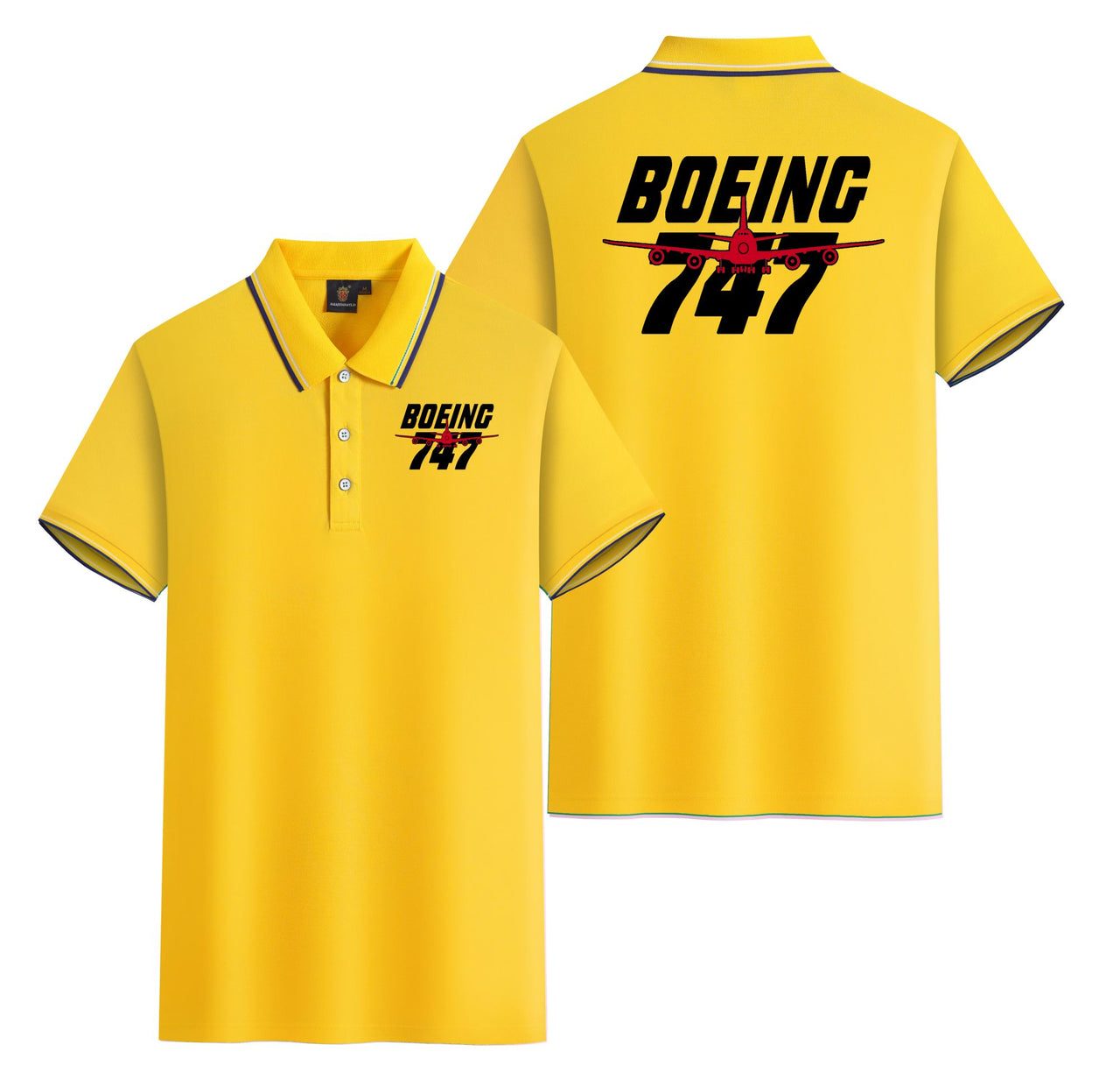 Amazing Boeing 747 Designed Stylish Polo T-Shirts (Double-Side)