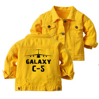 Thumbnail for Galaxy C-5 & Plane Designed Children Denim Jackets