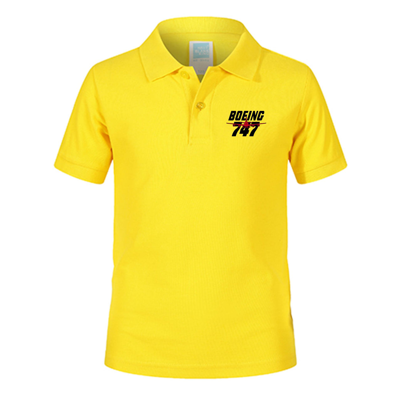 Amazing Boeing 747 Designed Children Polo T-Shirts