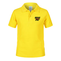 Thumbnail for Amazing Boeing 747 Designed Children Polo T-Shirts