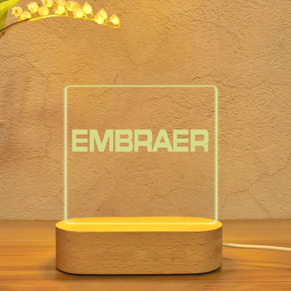 Embraer & Text Designed Night Lamp