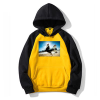 Thumbnail for Turning Right Fighting Falcon F16 Designed Colourful Hoodies