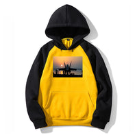 Thumbnail for Military Jet During Sunset Designed Colourful Hoodies