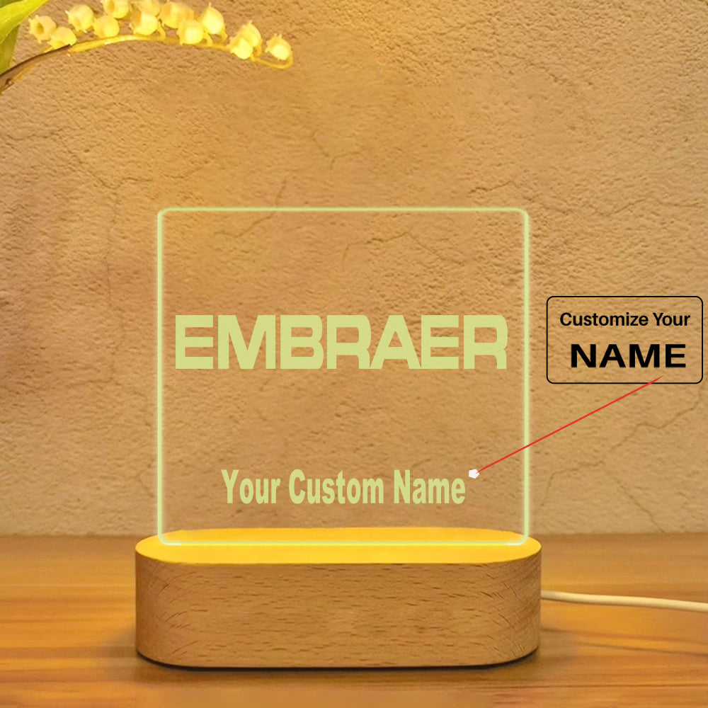 Embraer & Text Designed Night Lamp