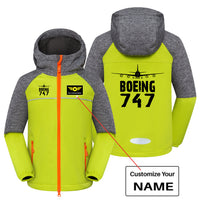 Thumbnail for Boeing 747 & Plane Designed Children Polar Style Jackets