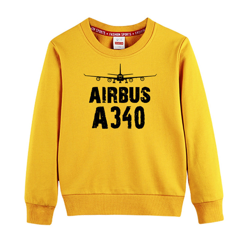 Airbus A340 & Plane Designed "CHILDREN" Sweatshirts