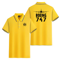 Thumbnail for Boeing 747 & Plane Designed Stylish Polo T-Shirts (Double-Side)