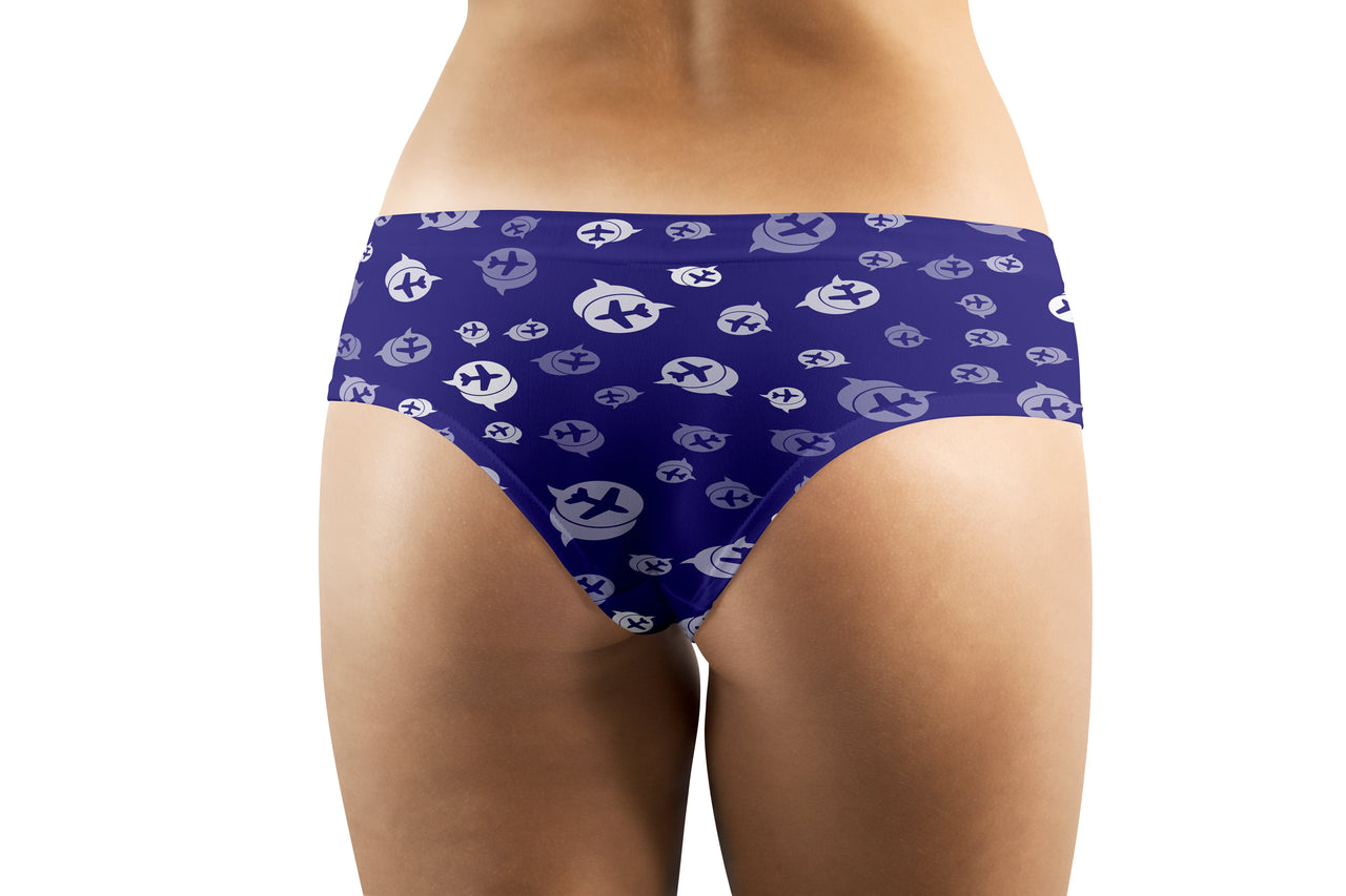 Airplane Notification Theme Designed Women Panties & Shorts