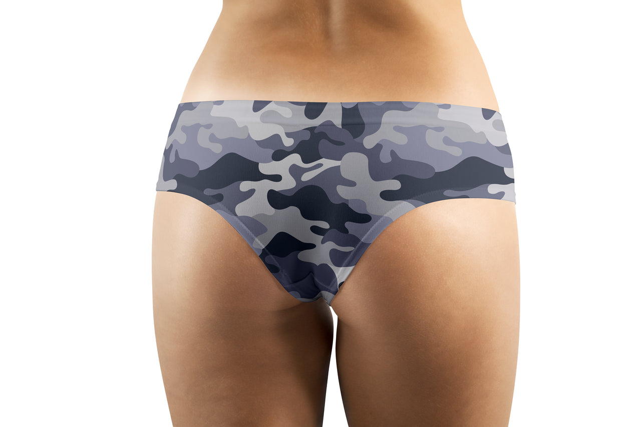 Military Camouflage Army Gray Designed Women Panties & Shorts