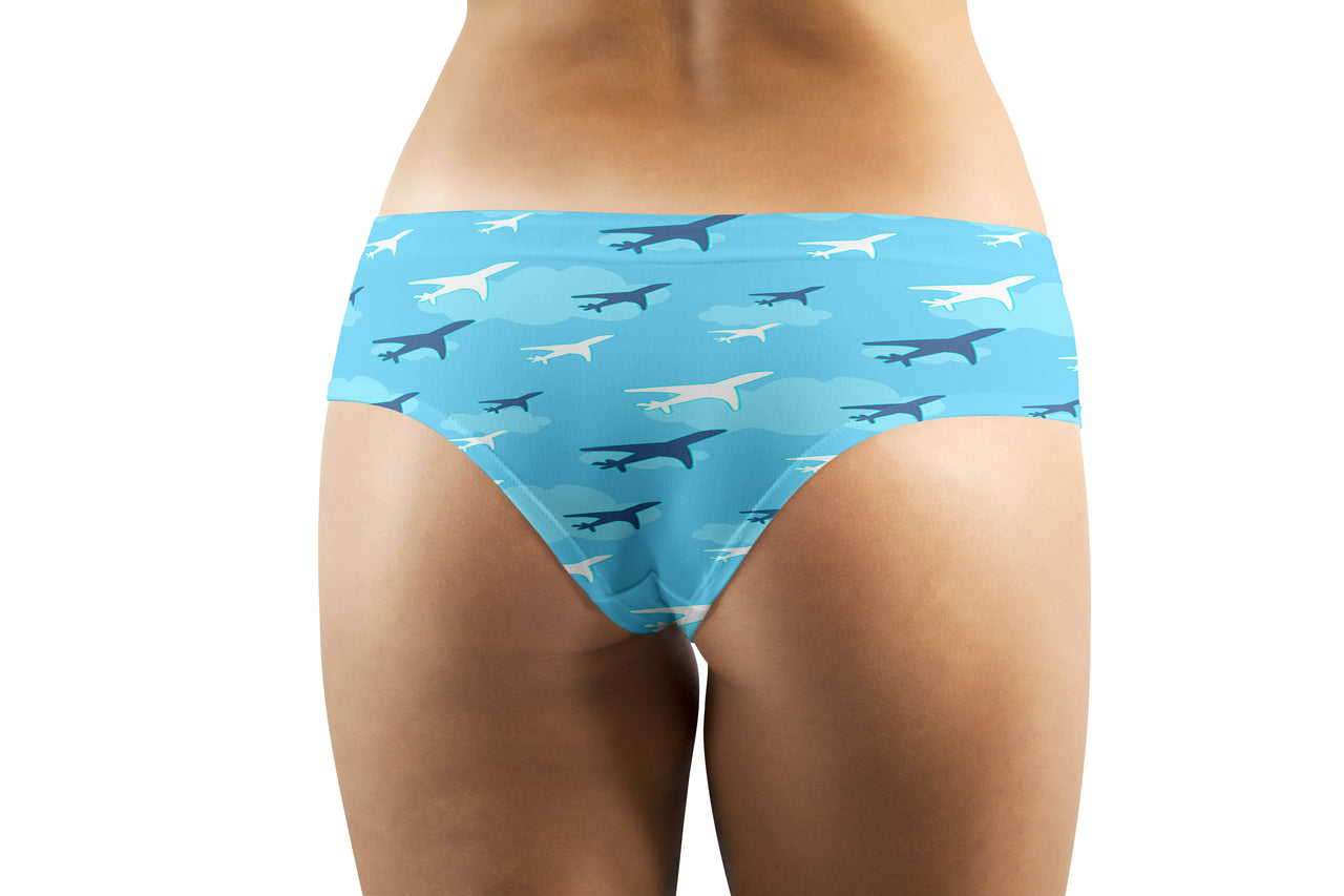 Cool & Super Airplanes Designed Women Panties & Shorts