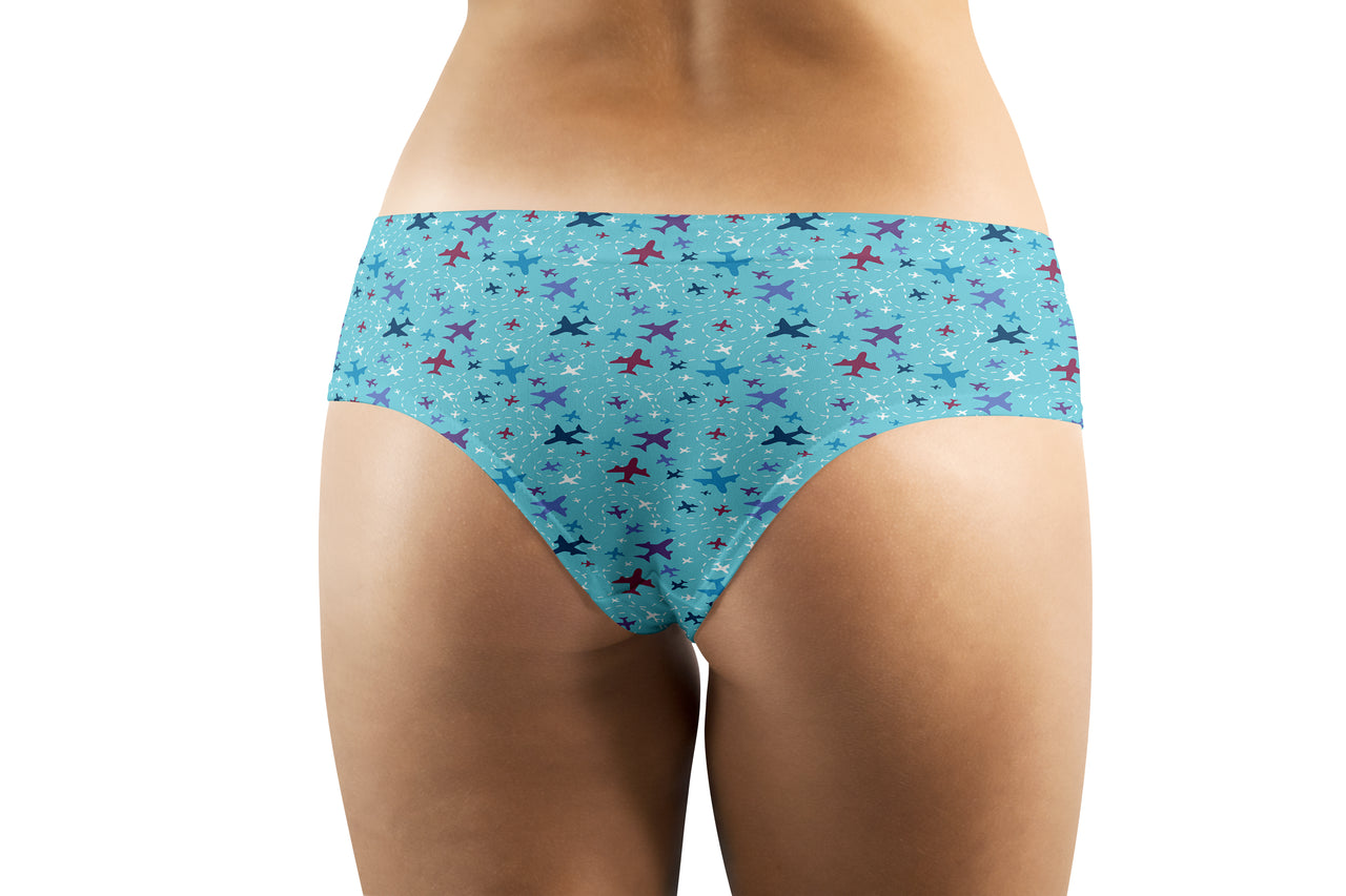 Love of Travel with Aircraft Designed Women Panties & Shorts