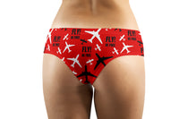 Thumbnail for Fly Be Free Red Designed Women Panties & Shorts