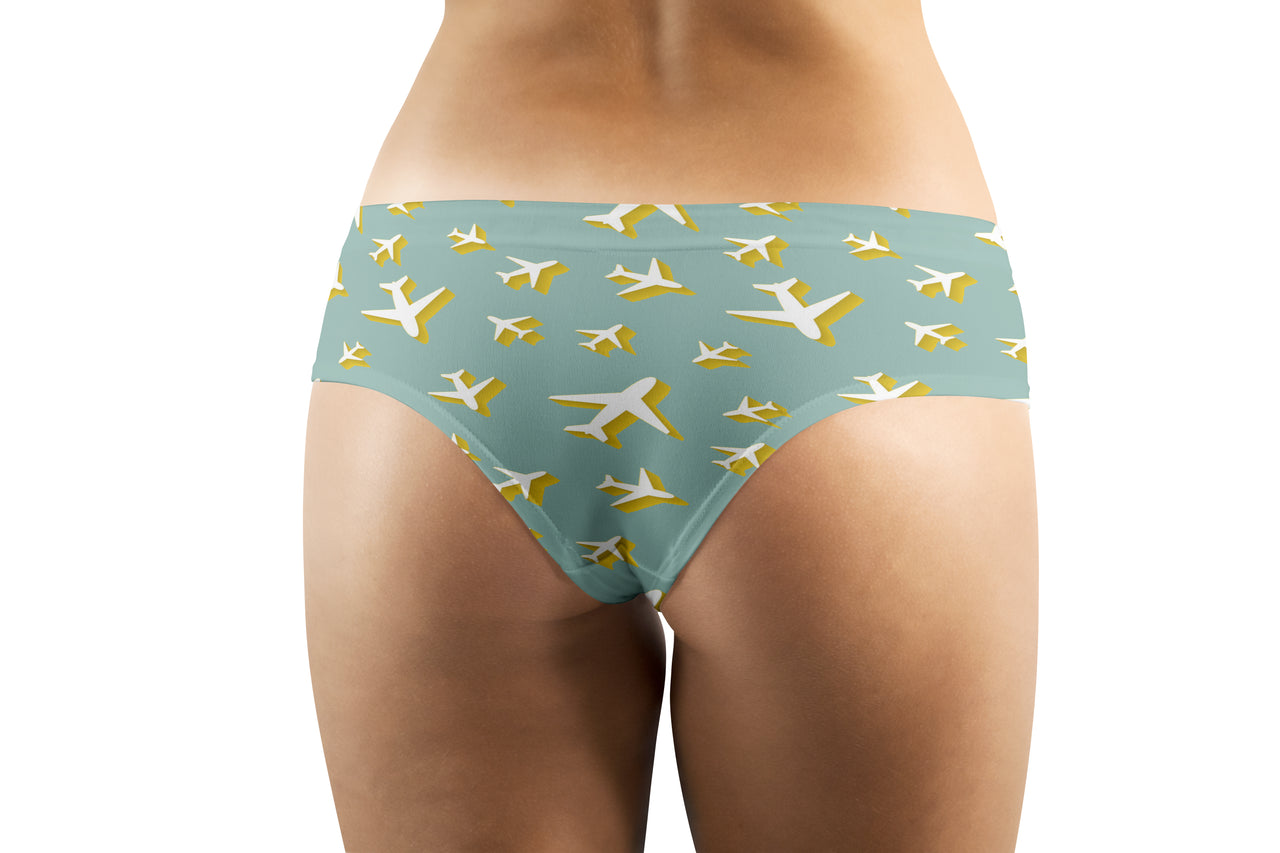 Mixed Size Airplanes Designed Women Panties & Shorts