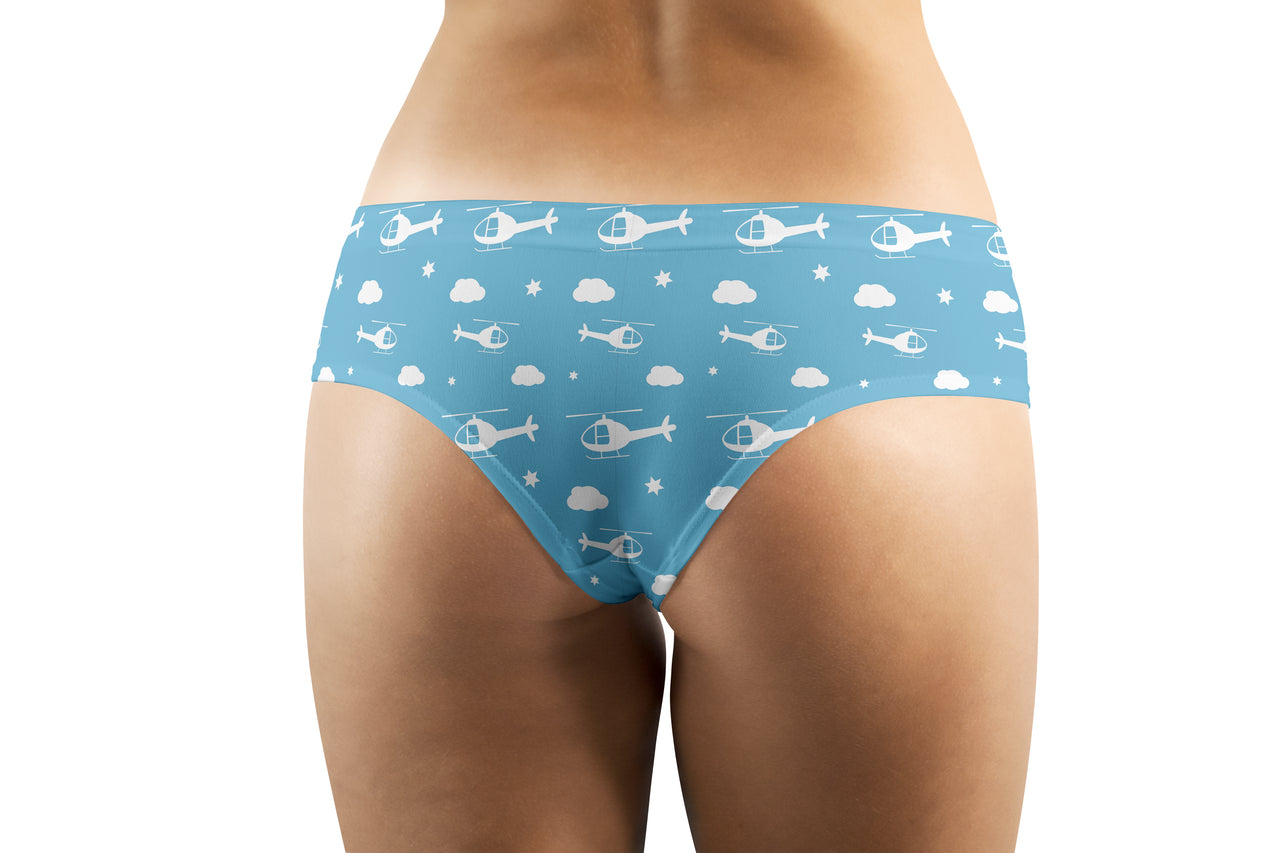 Helicopters & Clouds Designed Women Panties & Shorts