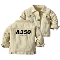 Thumbnail for Super Airbus A350 Designed Children Denim Jackets