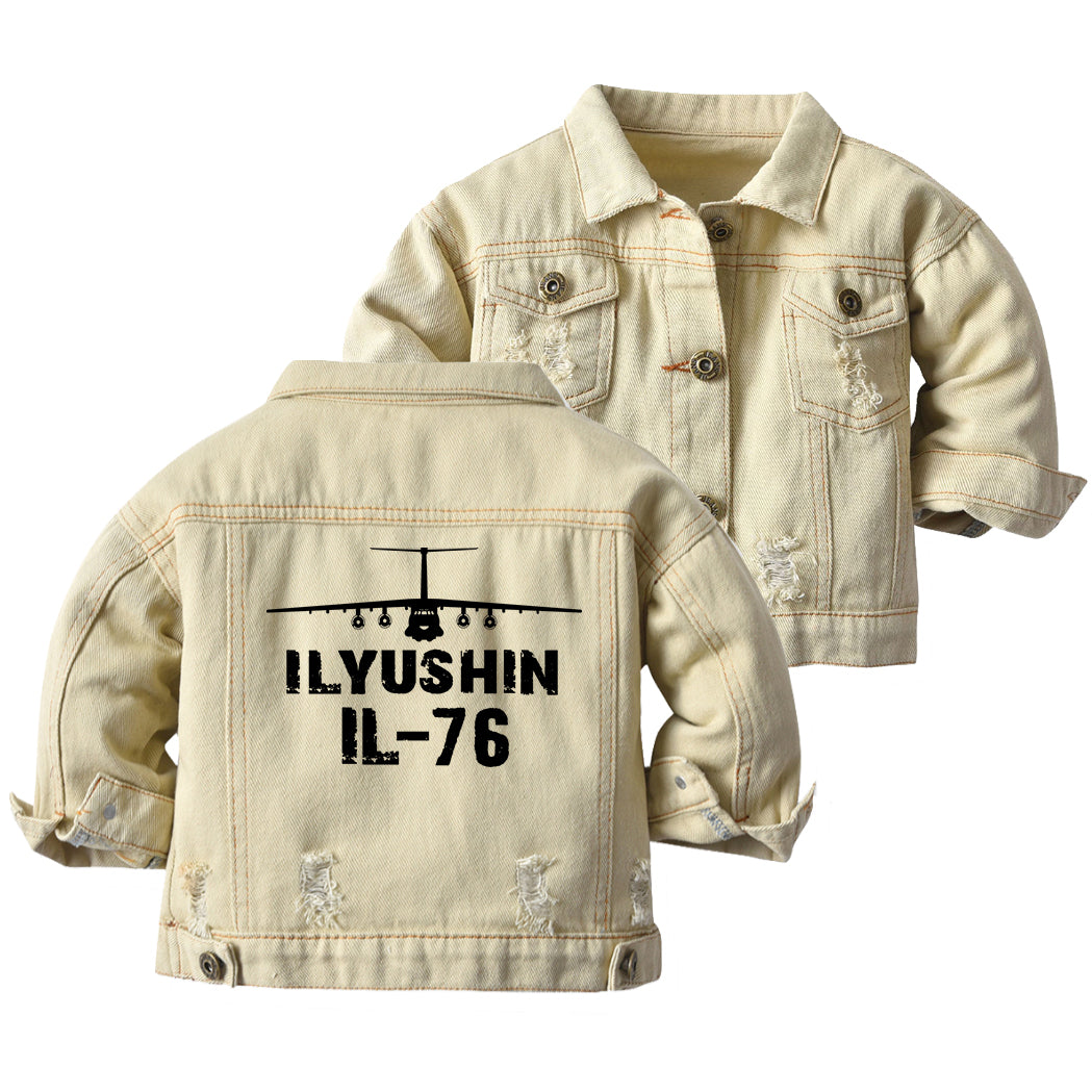 ILyushin IL-76 & Plane Designed Children Denim Jackets