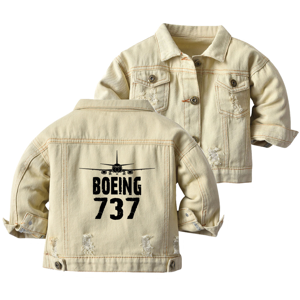 Boeing 737 & Plane Designed Children Denim Jackets