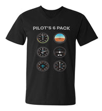 Thumbnail for Pilot's Six Pack Designed Men V-Neck T-Shirts