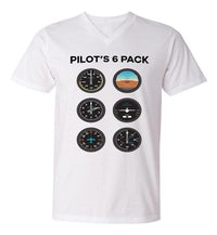 Thumbnail for Pilot's Six Pack Designed Men V-Neck T-Shirts