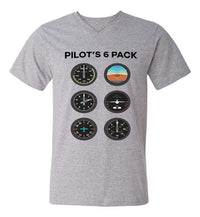 Thumbnail for Pilot's Six Pack Designed Men V-Neck T-Shirts