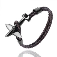 Thumbnail for Small Airplane Designed Leather Bracelets